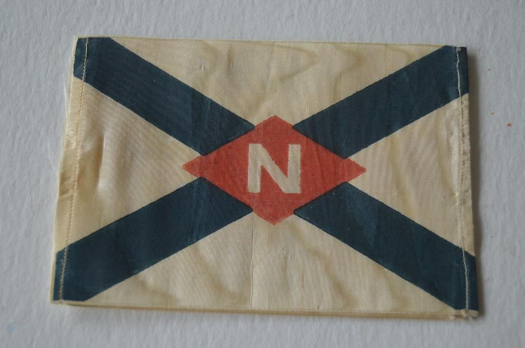 Menukaart op linnen van SMN. Jaar;  1927., Ophalen of Verzenden, Gebruikt