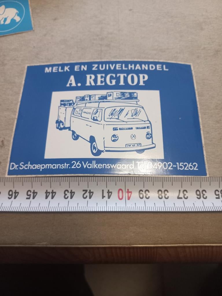 Melk zuivelhandel a regtop valkenswaard vw bus, Verzamelen, Stickers, Ophalen of Verzenden, Zo goed als nieuw
