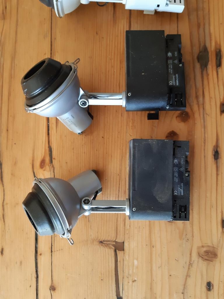 ERCO spots Pollux kleur zwart alu., Huis en Inrichting, Lampen | Spots, Gebruikt, Metaal of Aluminium, Ophalen of Verzenden, Led