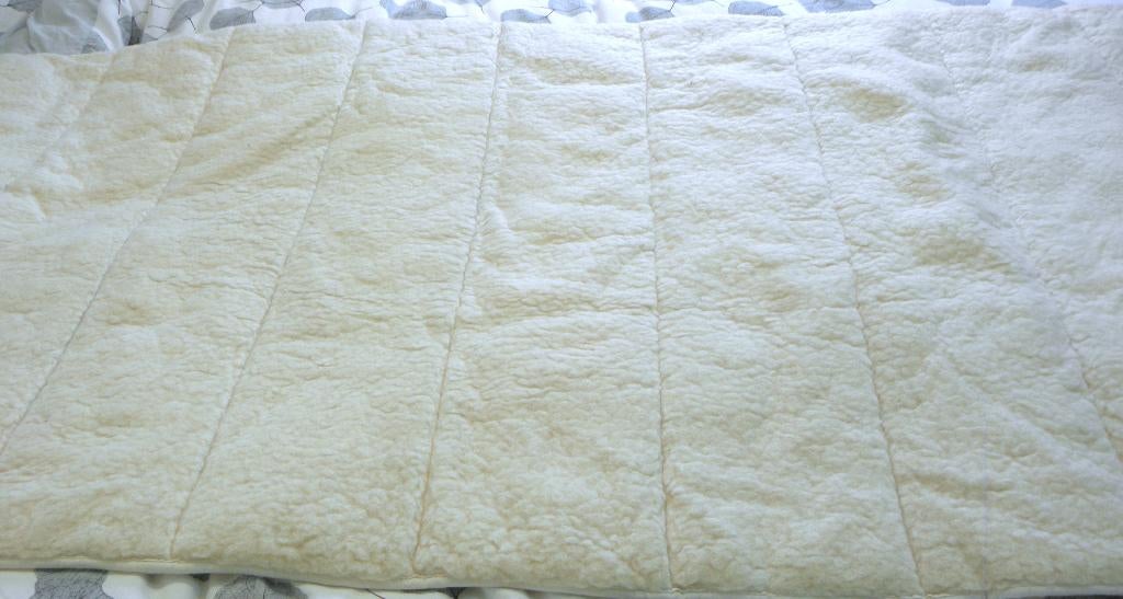 Heerlijke warme extra dikke wollen onderdeken 87 x 180 cm, Eenpersoons, Wit, Ophalen of Verzenden, Deken of Dekbed