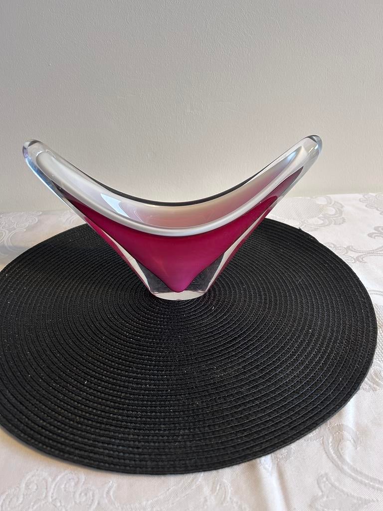 Glas object Flygsfors Coquille Zweeds gesigneerd 1956, Ophalen of Verzenden