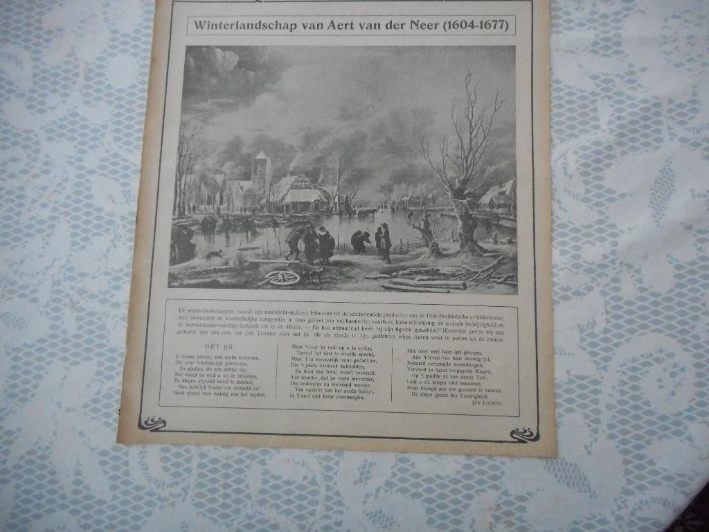 Aert van der Neer. Kunstschilder. Jan Luyken. Dichter. 1920., Ophalen of Verzenden, 1920 tot 1940, Nederland, Knipsel(s)