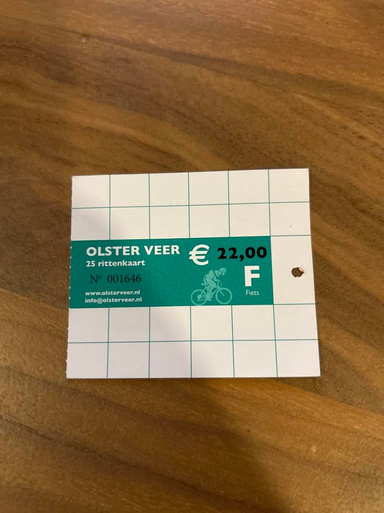 Olster Veer de pond Rittenkaart - 24 Ritten, Ophalen, Gebruikt, Overige soorten, Kaart of Prent