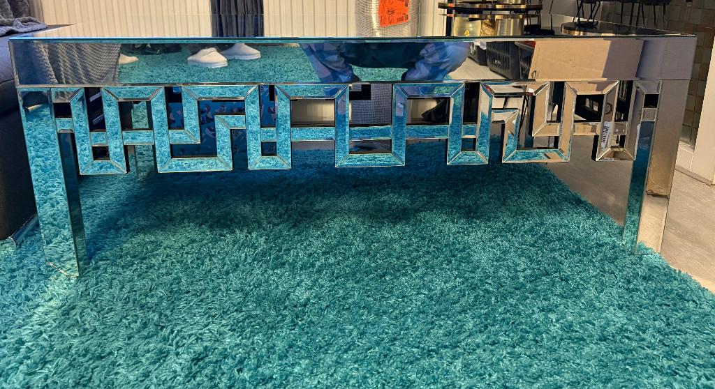 Spiegel salontafel, Ophalen, Gebruikt, 100 tot 150 cm, 50 tot 100 cm