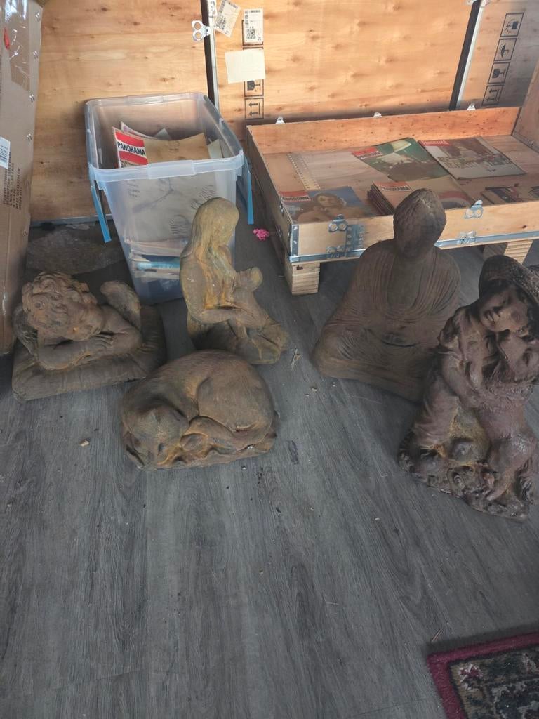 Unieke betonnen tuinbeelden met roest look, Tuin en Terras, Tuinbeelden, Ophalen of Verzenden, Nieuw, Beton, Overige typen