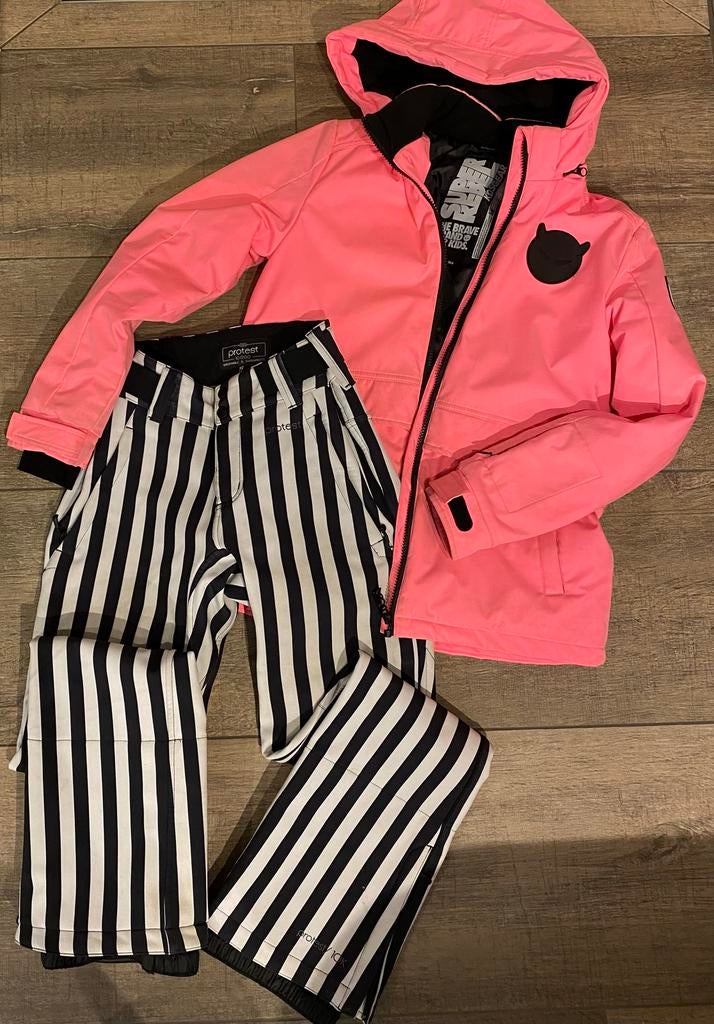 Super Leuke Ski Set 164/xs: Super Rebel Jas & Protest Broek, Ophalen of Verzenden, Gebruikt, Meisje, Setje