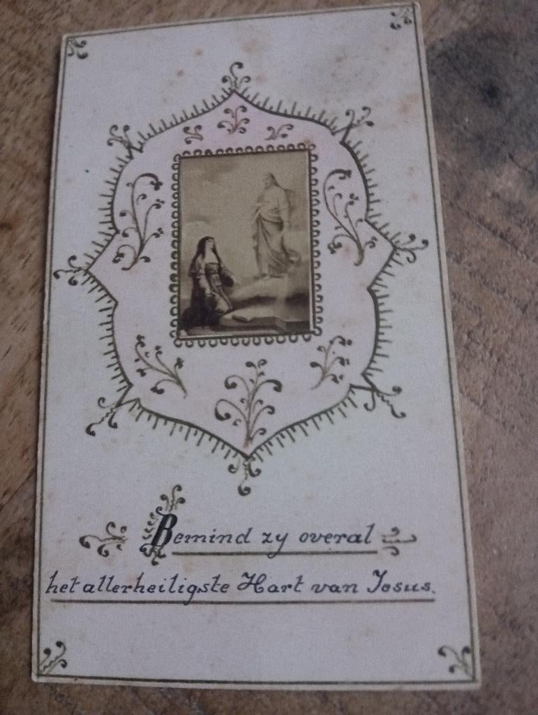 antiek bidprentje, Ophalen of Verzenden