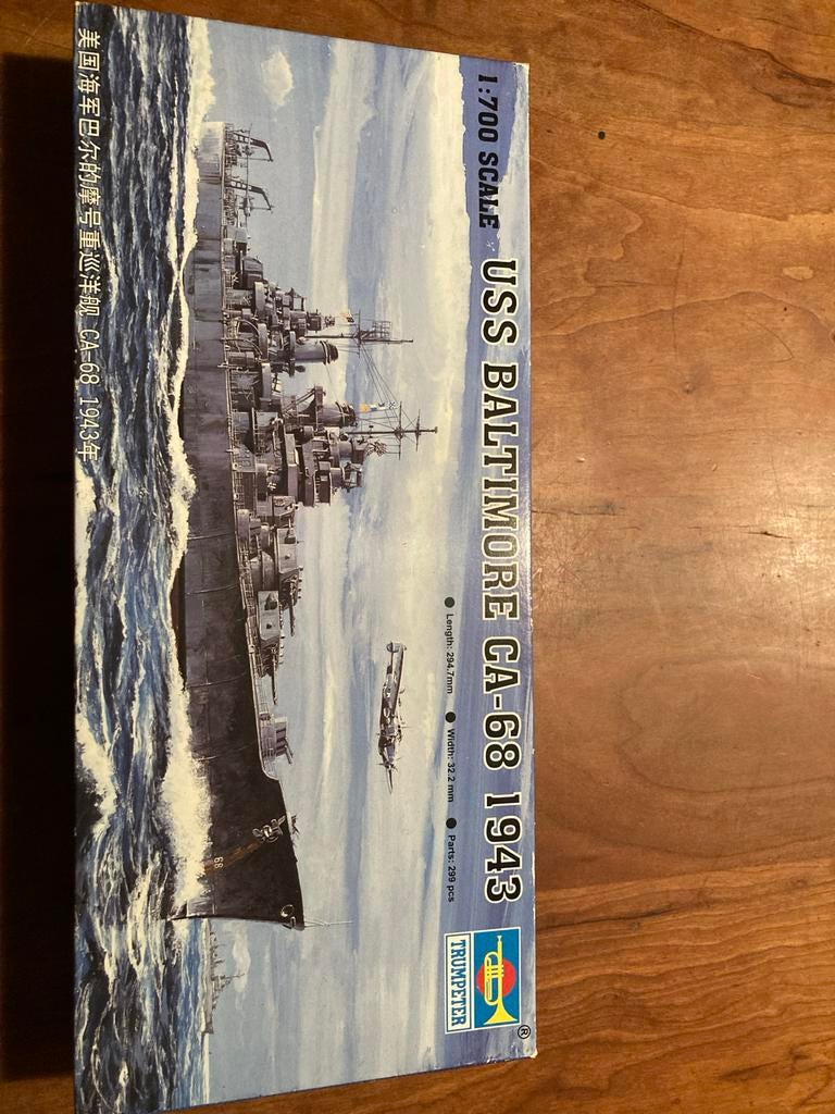 Trumpeter USS Baltimore CA-68 1943 1:700 modelbouw, Ophalen of Verzenden, Nieuw, 1:200 of kleiner, Overige merken