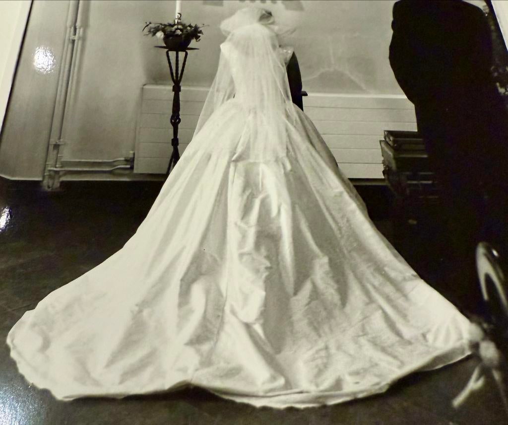 Elegante Bruidsjurk met Hoed - Maat 36, Ophalen of Verzenden, Gedragen, Wit, Trouwjurk