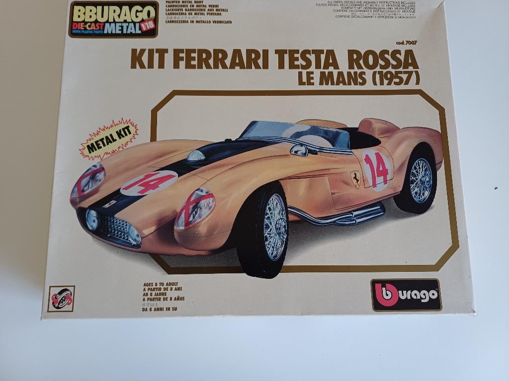 modelbouwkit van een Ferrari Testa Rossa Le Mans Bburago., Ophalen of Verzenden, Nieuw, Auto, Bburago