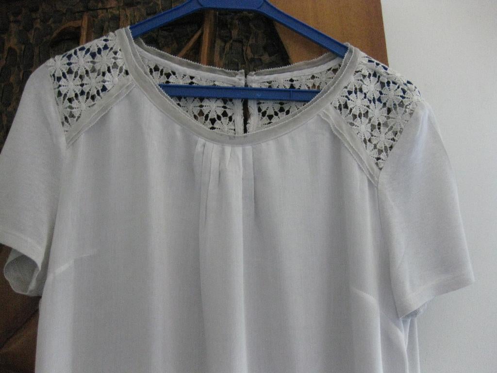 fraaie blouse cremekleurig  Street One mt 42, Verzenden, Beige, Zo goed als nieuw, Maat 42/44 (L)