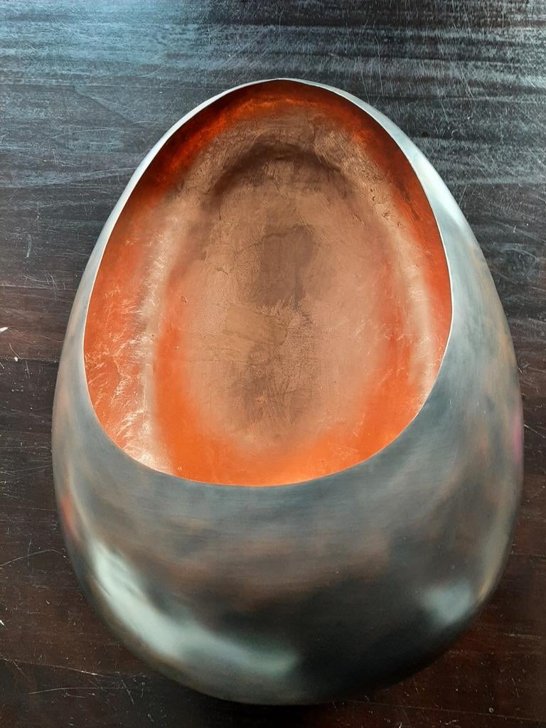 Groot metalen windlicht/ kaarsenkandelaar voor aan de muur, Huis en Inrichting, Ophalen of Verzenden, Zo goed als nieuw, Rond