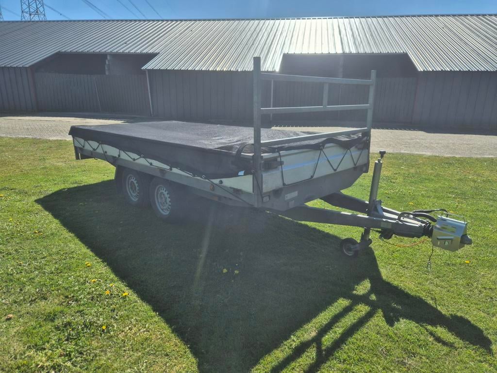 Haper plateau aanhanger 2010 - 4m x 1.8m incl slot, net, btw, Ophalen, Gebruikt