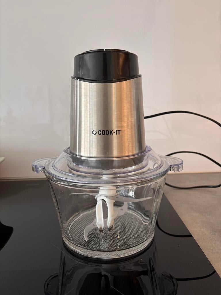 Cook-it hakmolen foodprosessor, 1 tot 2 liter, 2 snelheden, Ophalen of Verzenden, Zo goed als nieuw