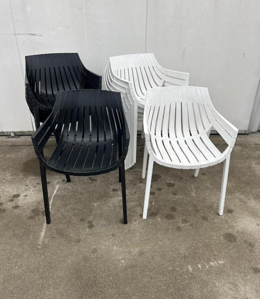 31 stuks horeca terrasstoelen Vondom Spritz armchair, Ophalen, Kunststof, Zwart, Zo goed als nieuw