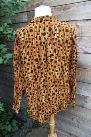 Blouse bruin leopard Fabienne Chapot mt M Vaste prijs OPRUIM, Maat 38/40 (M), Bruin, Verzenden, Zo goed als nieuw