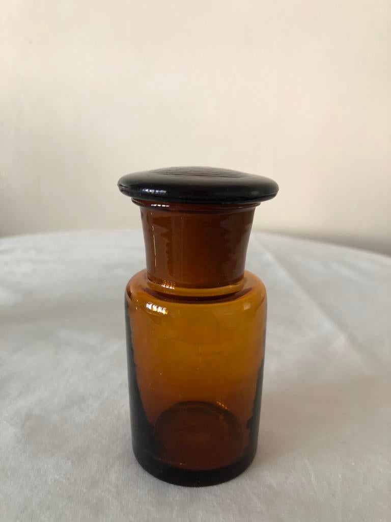 Apotheek flesje - dia 4.5 x 9 cm (H) - bijna gratis, Antiek en Kunst, Antiek | Glas en Kristal, Ophalen of Verzenden