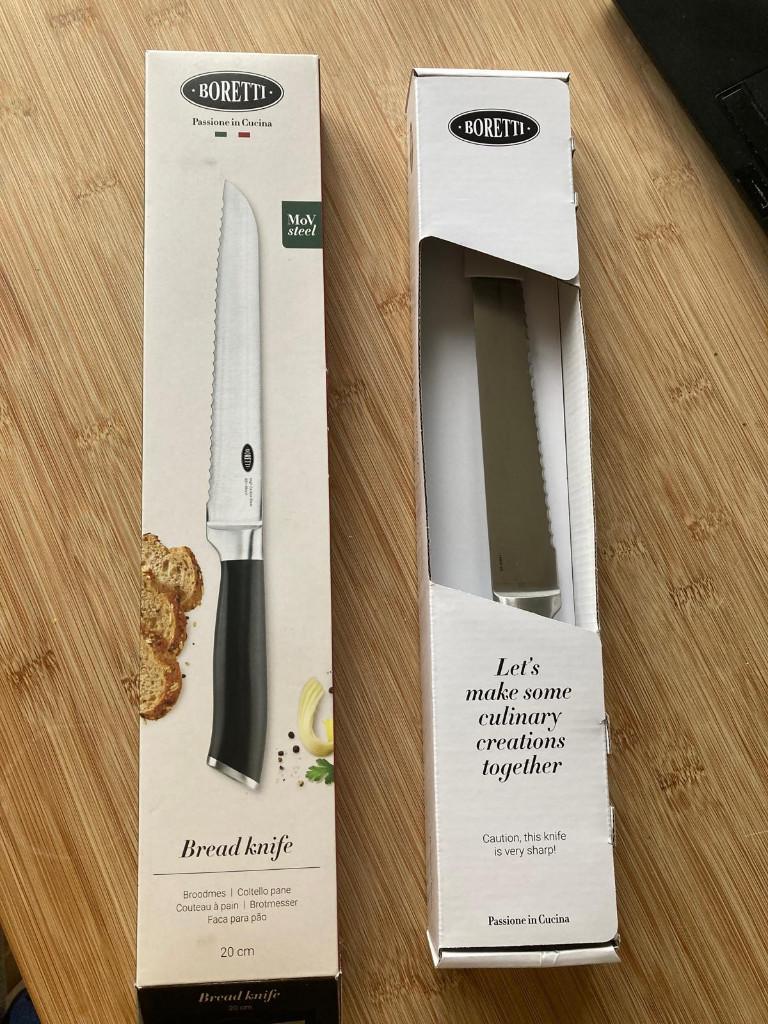 Boretti Broodmes 20 cm, Huis en Inrichting, Keuken | Bestek, Ophalen, Nieuw, Rvs of Chroom, Vaatwasserbestendig