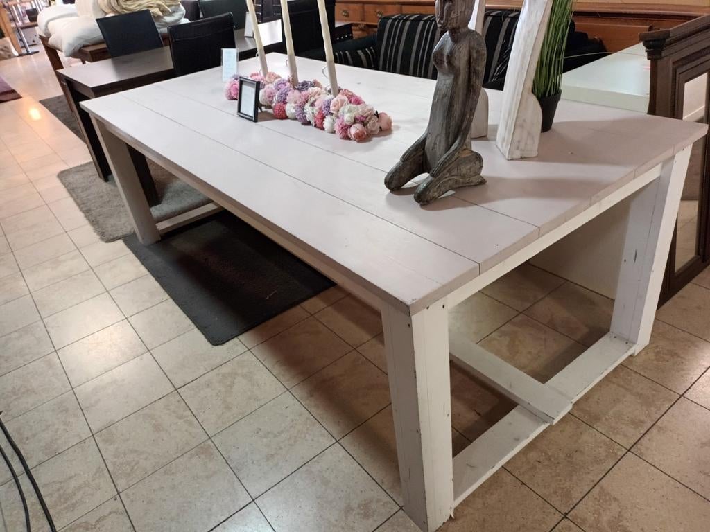 Mooie Steigerhouten Tafel., Ophalen, Gebruikt, Rechthoekig, Hout