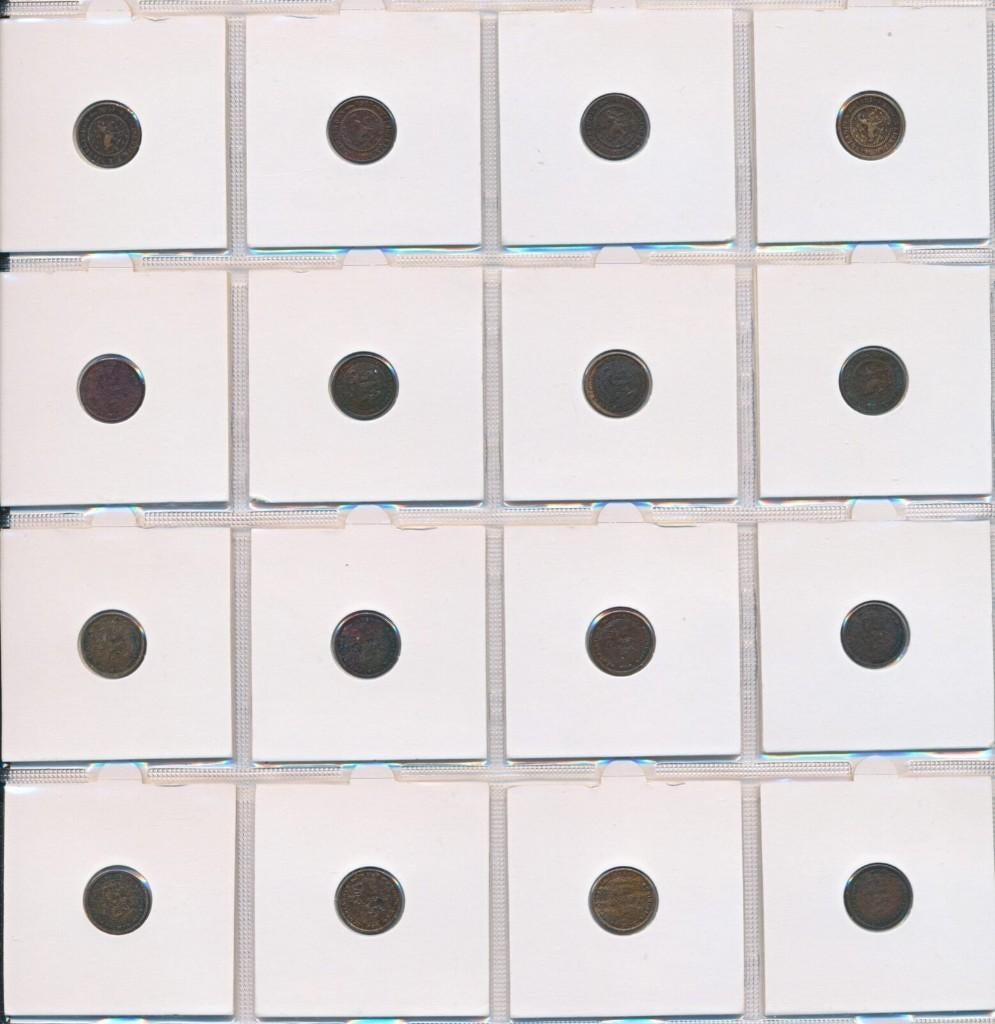 Nederland complete set halve cent 1891-1940 Wilhelmina, Postzegels en Munten, Ophalen of Verzenden, Koningin Wilhelmina, Overige waardes