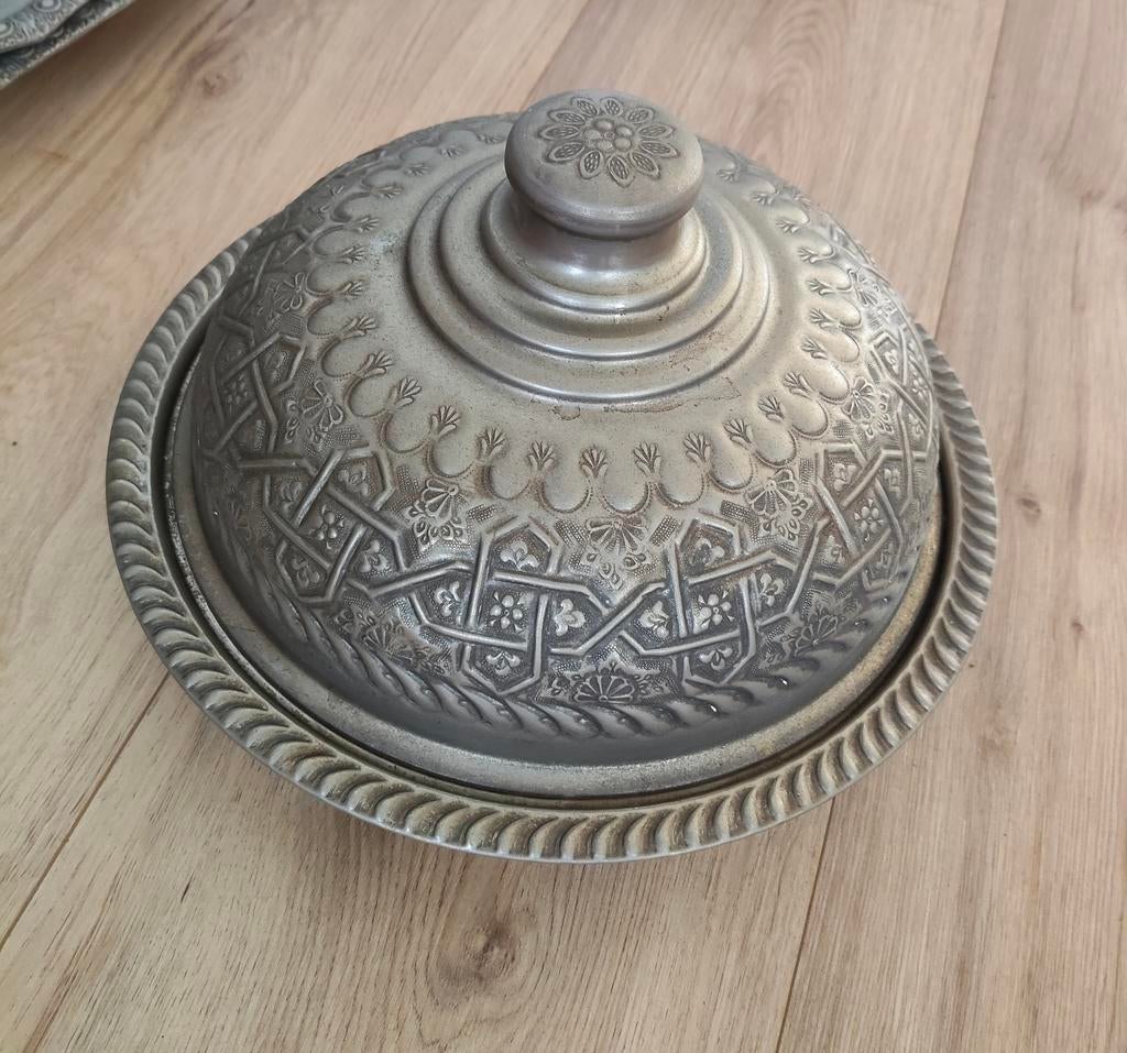 Mooie Marokkaanse traditionele opdekschaal handgemaakt, Huis en Inrichting, Ophalen