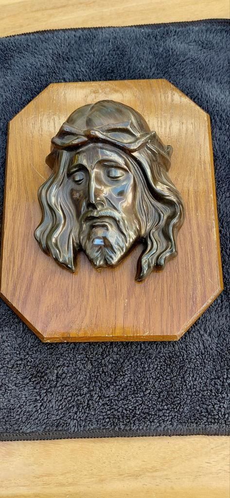 Jezus en Maria reliëfs op hout., Ophalen of Verzenden