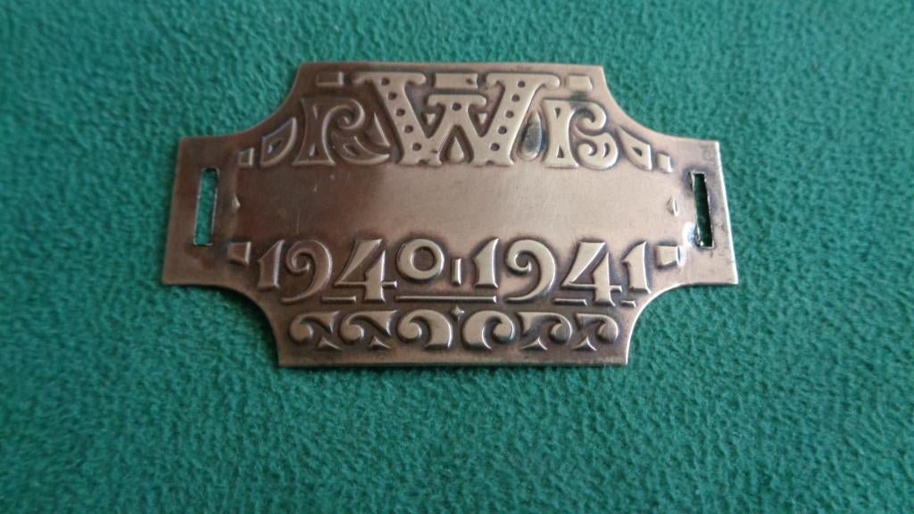 oorlog Rijwiel fiets belasting plaatje Nederland 1940 1941, Verzenden, Overige soorten, Nederland, Overige typen