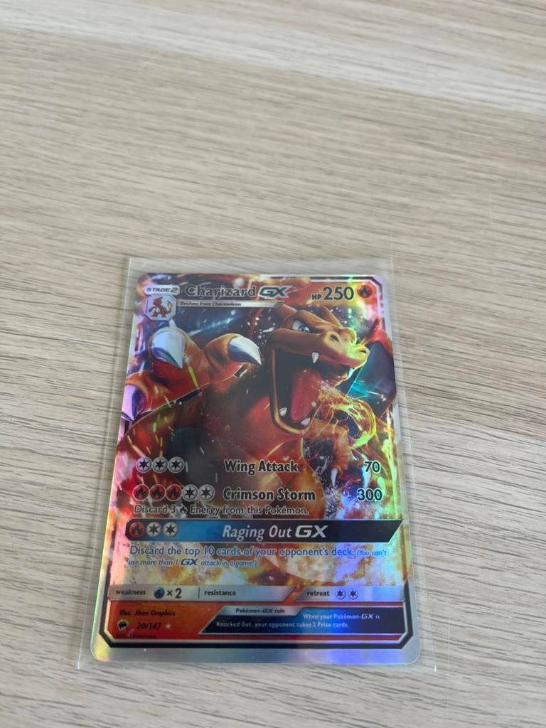 Charizard gx 20/147, Verzenden, Zo goed als nieuw, Losse kaart, Foil