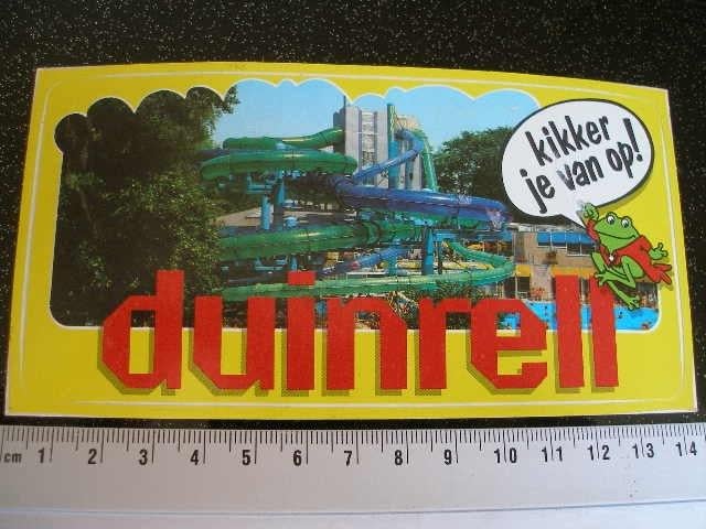 sticker duinrell logo kikker je van op! waterglijbanen, Verzenden, Zo goed als nieuw, Bedrijf of Vereniging