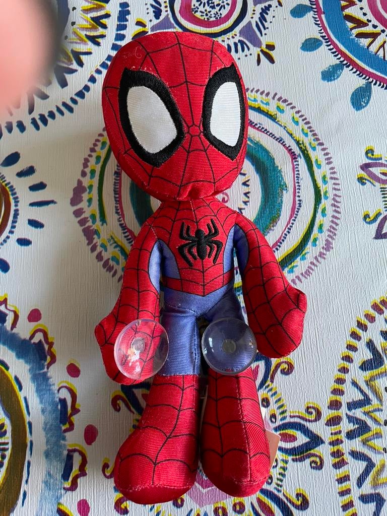 Spiderman pop 24 cm met zuignappen, Ophalen, Gebruikt