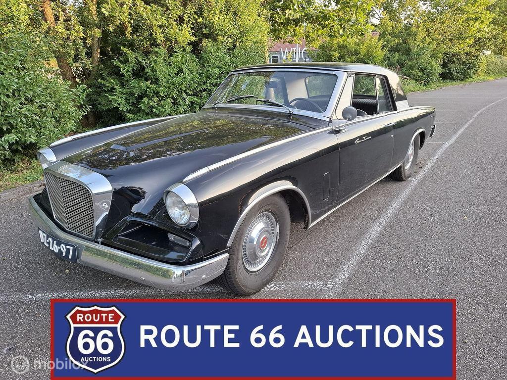 Studebaker Gran Turismo Hawk | 1962 | Route 66 Auctions, Auto's, Oldtimers, Overige merken, Overige carrosserieën, Zwart, Bedrijf