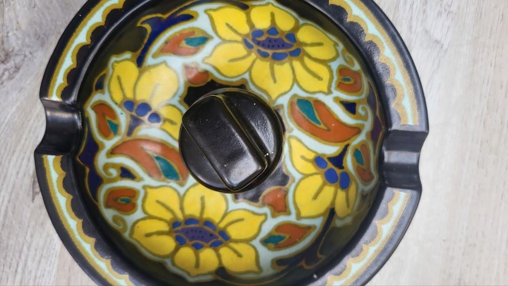 Porceline  Arnhem Holland N B 17 NATRIUS GELR 1A asbak, Ophalen of Verzenden