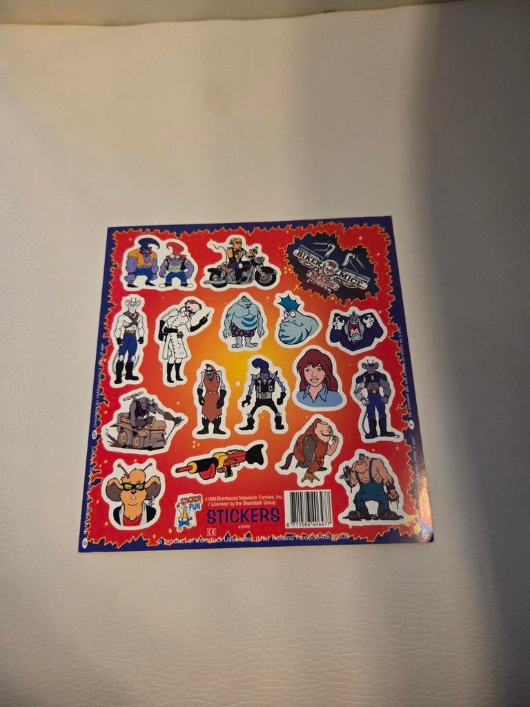 Biker Mice, Lion King Aladdin en Widget , stickervellen, Ophalen of Verzenden