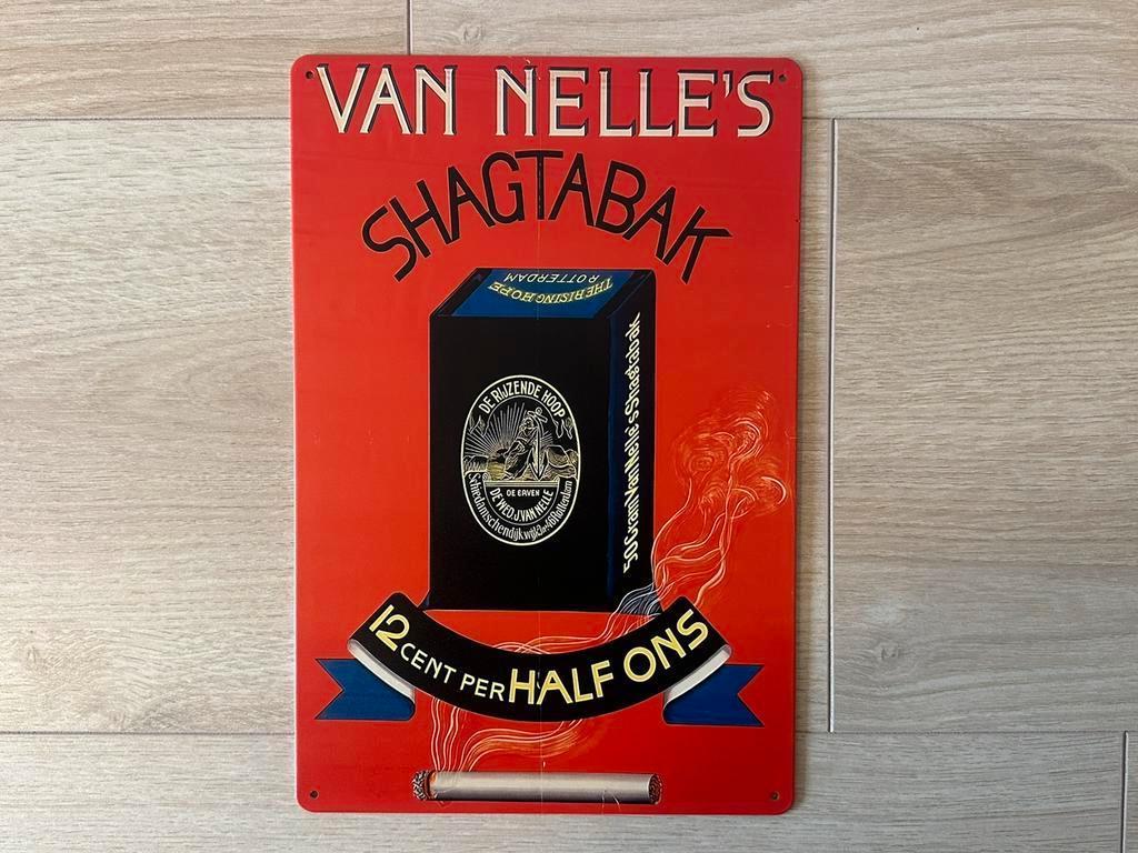 Reclamebord Van Nelle Shagtabak 20x30, Verzamelen, Ophalen of Verzenden, Zo goed als nieuw, Reclamebord