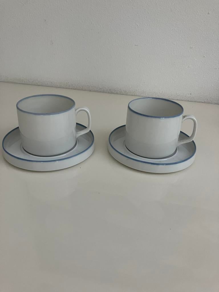 Mosa Pieter Stockmans kop schotel blauw wit Tète à tète, Antiek en Kunst, Ophalen of Verzenden