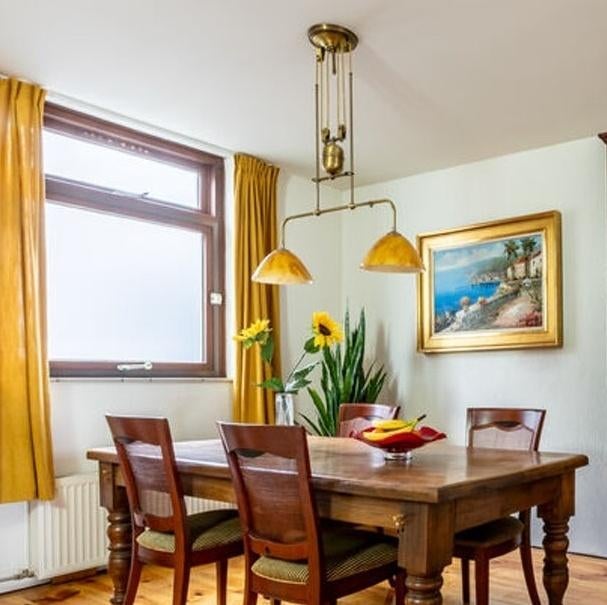 Okergele stoffen gordijnen, Gebruikt, Overige kleuren, 200 cm of meer, 150 tot 200 cm