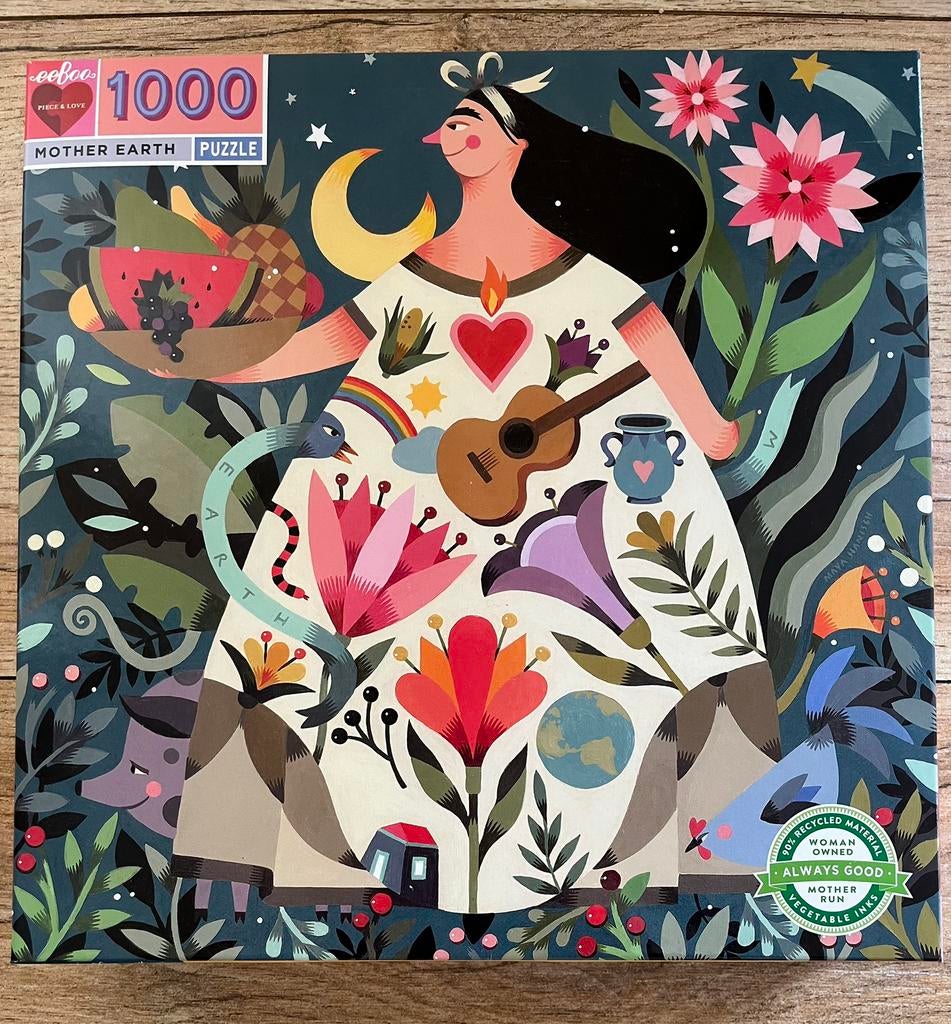 Eeboo puzzel 1000 stukjes Mother Earth, Ophalen of Verzenden, 500 t/m 1500 stukjes, Zo goed als nieuw