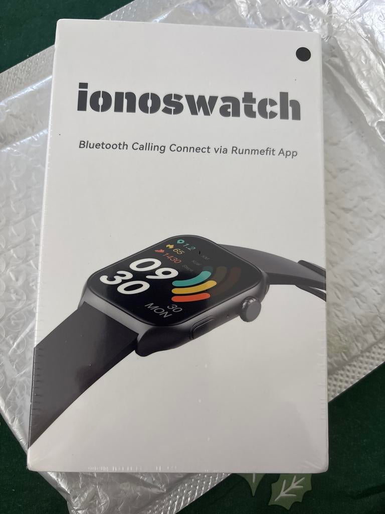 Ionoswatch Smartwatch met Bluetooth Bellen en Runmefit App, Sieraden, Tassen en Uiterlijk, Smartwatches, Afstand, Verzenden, Zwart
