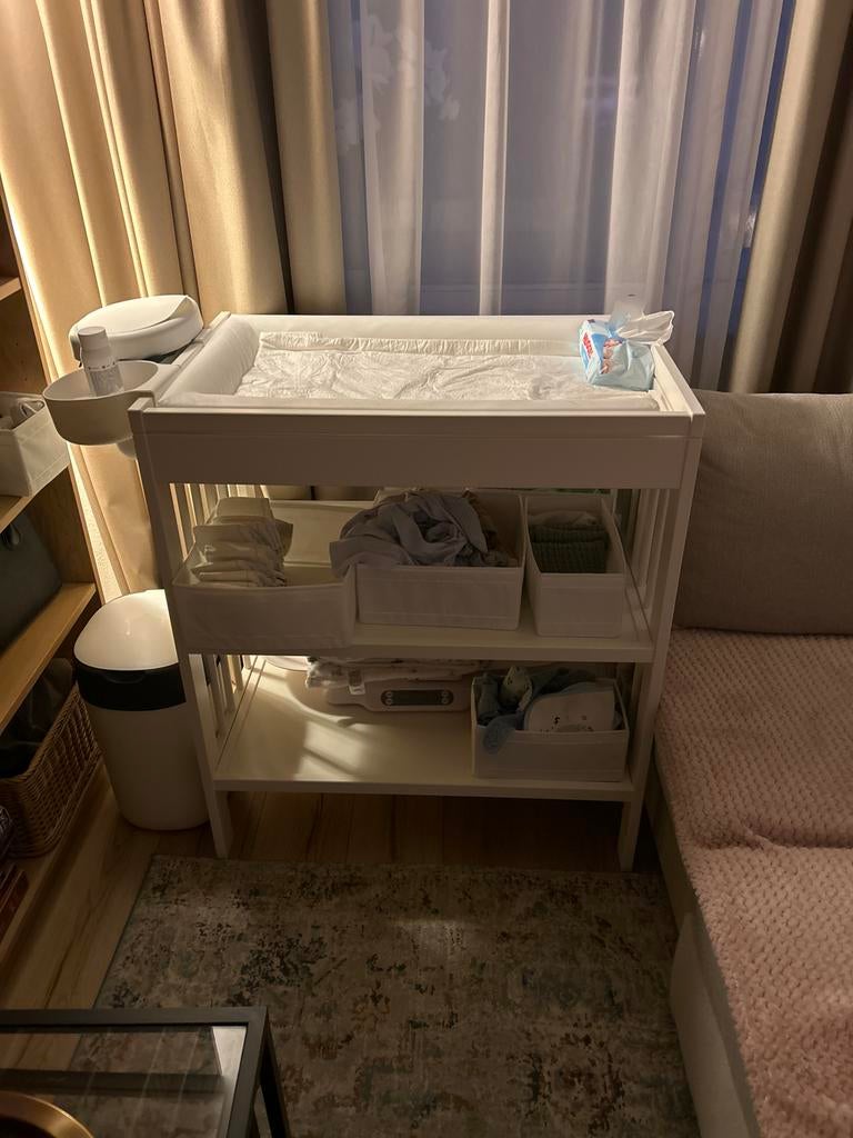 IKEA baby commode met aankleedkussen en opbergers, Ophalen, Gebruikt, 50 tot 70 cm, 75 tot 100 cm
