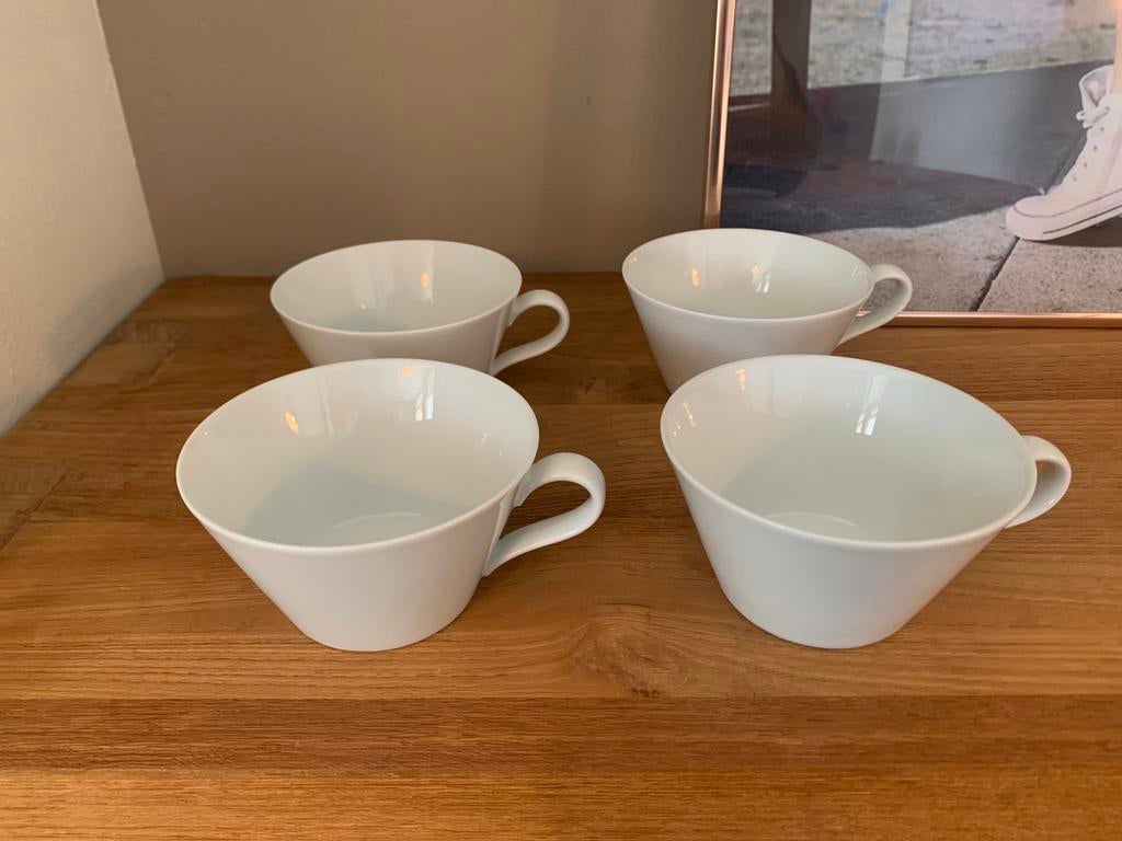 4 soepkoppen Arzberg Tric wit, Huis en Inrichting, Keuken | Servies, Ophalen of Verzenden, Zo goed als nieuw, Kom(men), Effen