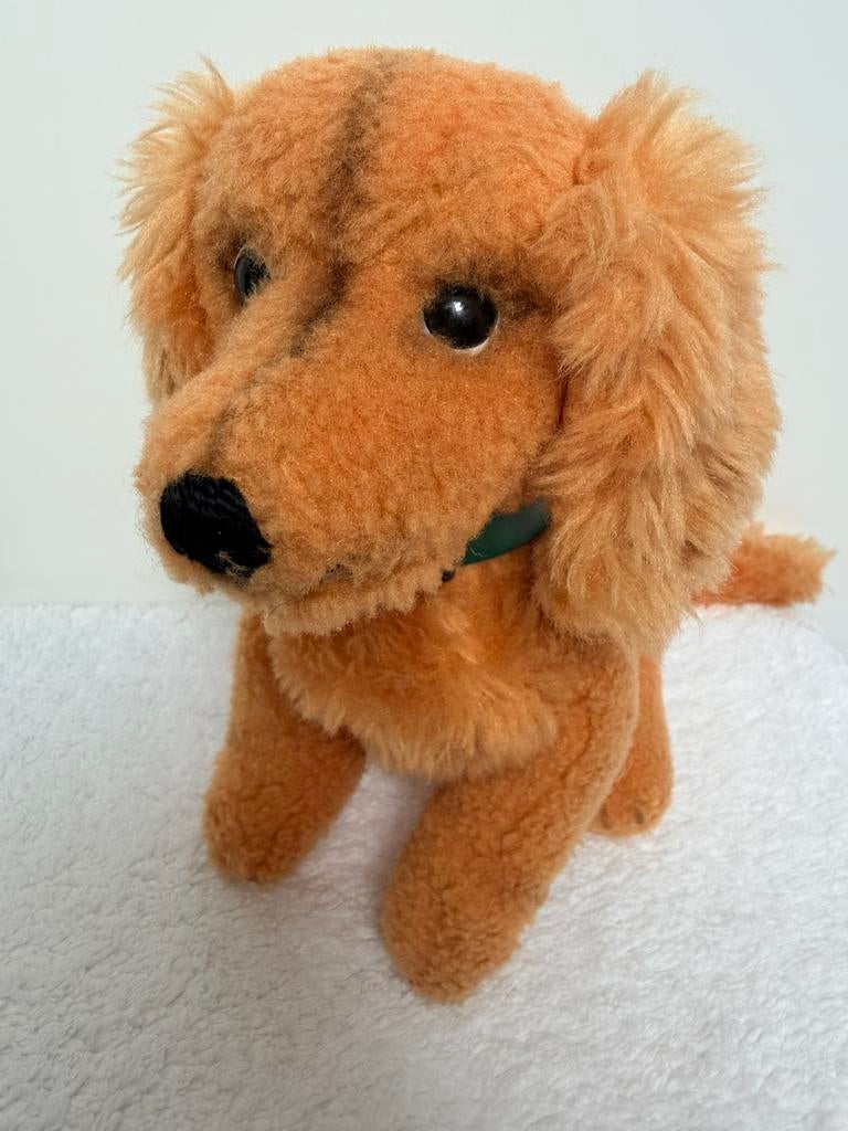 Rare Vintage Steiff Bazi Dog – Authentic Mohair Plush Toy –, Ophalen of Verzenden, Zo goed als nieuw, Hond