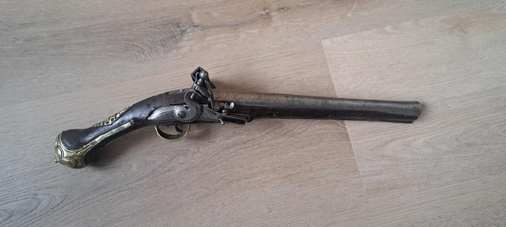 Antiek vuursteen pistool, Ophalen of Verzenden