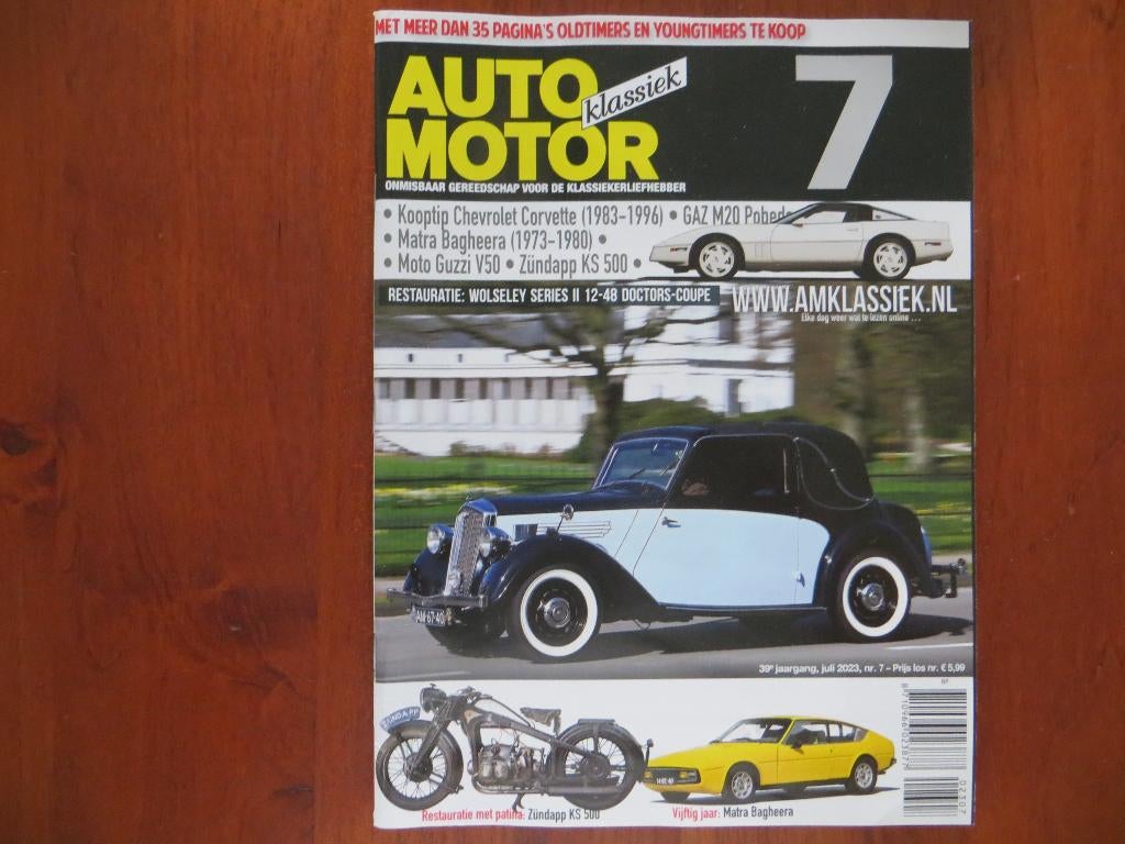 Auto Motor Klassiek 7 2023 Matra Bagheera, Zündapp KS 500, Ophalen of Verzenden, Nieuw, Overige merken