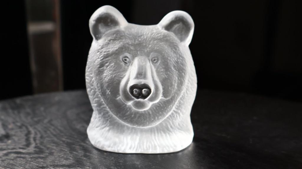 ijsbeer van Nybro glas vintage, Ophalen of Verzenden