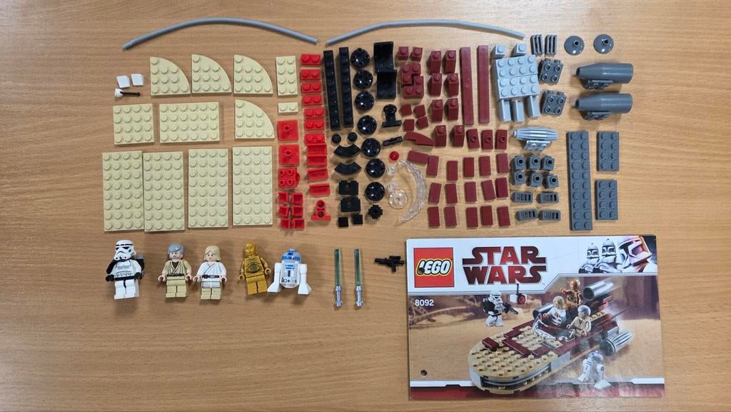 Lego Star Wars Luke's Landspeeder 8092, Ophalen of Verzenden, Gebruikt, Complete set, Lego
