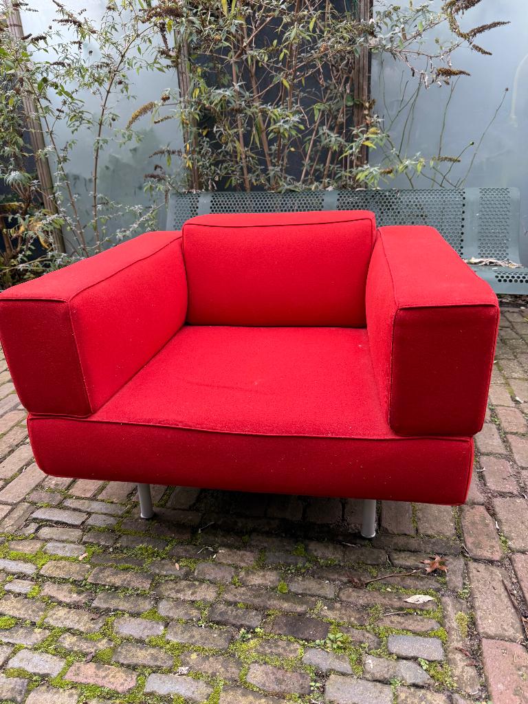 2x Cassina Reef fauteuils draaibaar Italiaans Design, Ophalen, Overige materialen, 75 tot 100 cm, Zo goed als nieuw