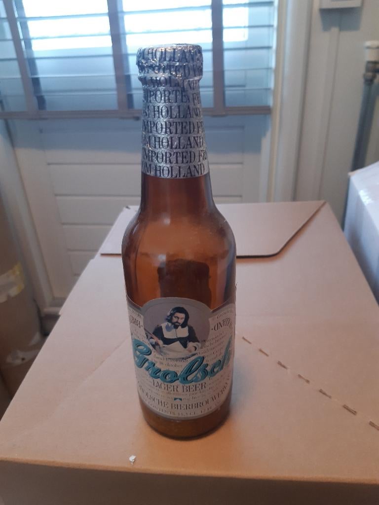 oude grolsch lager beer bier fles , leeg wel verzegeld, Ophalen of Verzenden, Zo goed als nieuw, Flesje(s), Grolsch