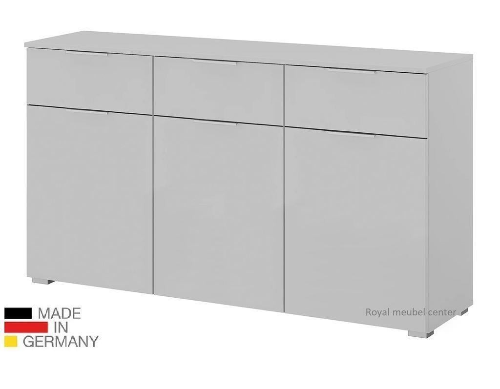Commode-Dressoir Alaska Grijs-wit-eiken breedte 140 cm-SALE, 50 tot 70 cm, Nieuw, Ophalen of Verzenden, 100 cm of meer