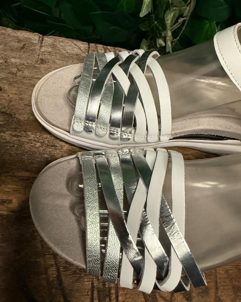 Bijna Nieuwe sandalen van Xsensible maat 39 (wijdte H), Wit, Zo goed als nieuw, Xsensible, Xsensible