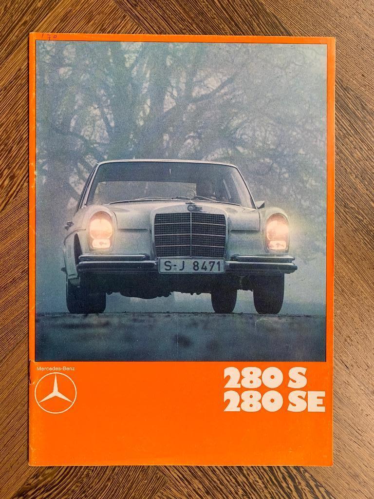 Nederlandse brochure Mercedes-Benz 280S 280SE W108 1968, Zo goed als nieuw, Mercedes-Benz, Mercedes, Ophalen of Verzenden